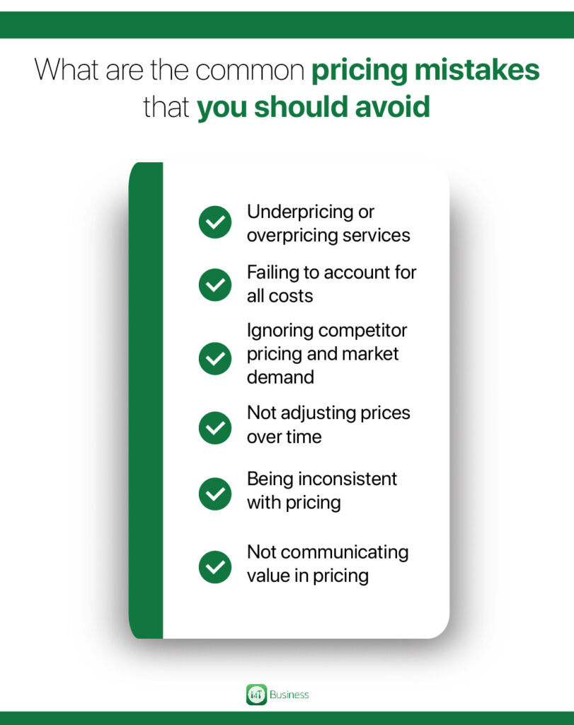 What are the common pricing mistakes that you should avoid?