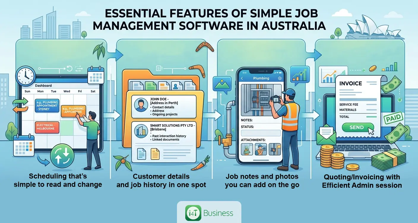 What features matter most in simple job management software in Australia?