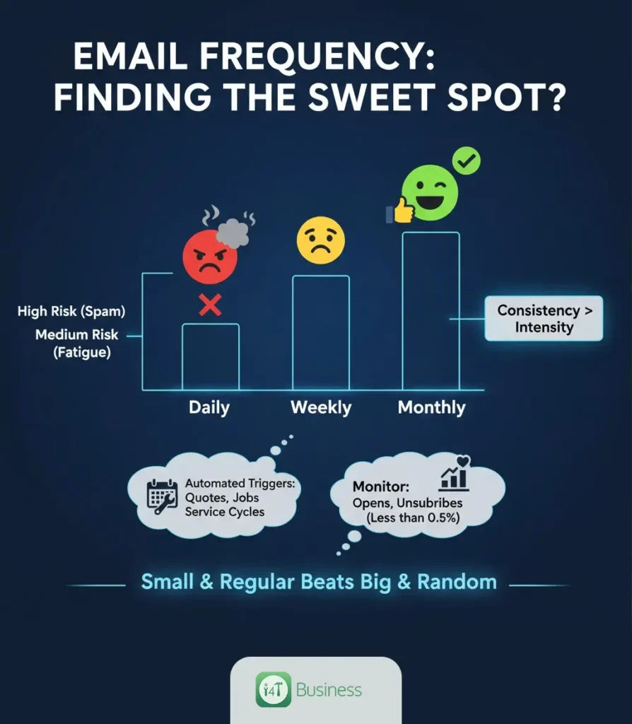 How often should I send emails without annoying people?